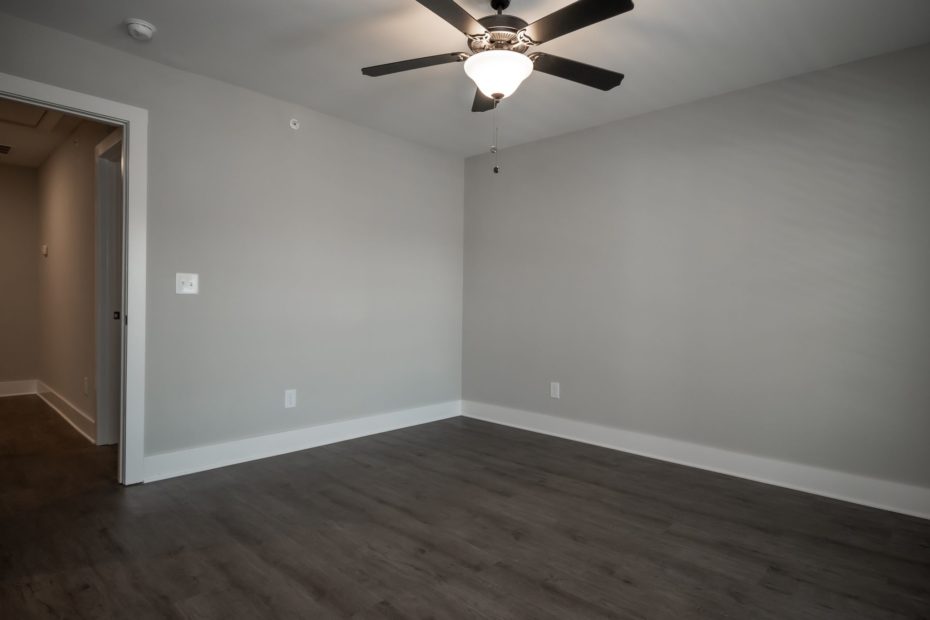 The Baxter 3-bedroom townhome floor plan at Puritan Mill in Athens, GA, featuring 3.5 baths and 1,440 sq. ft.