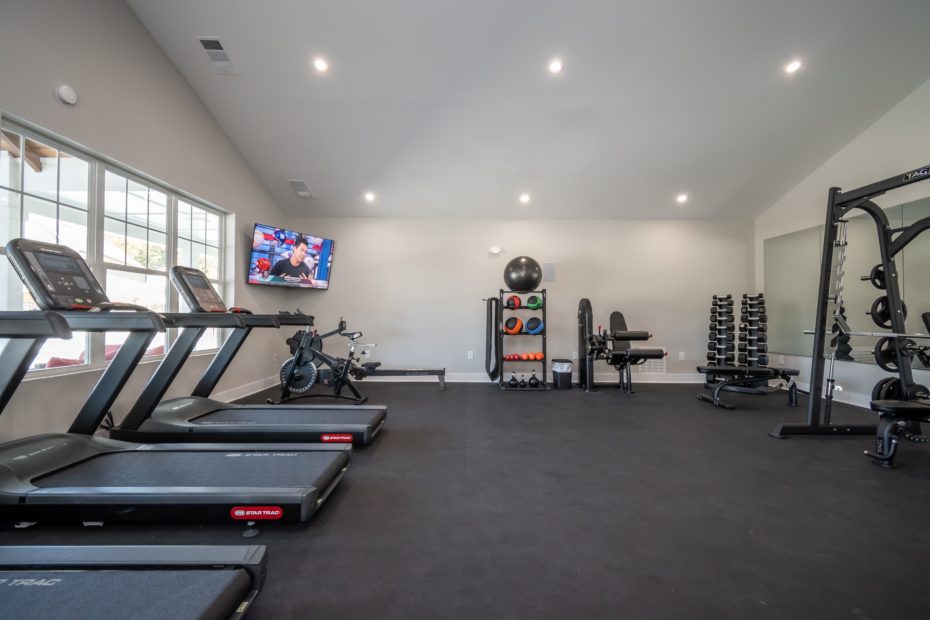 State-of-the-art fitness center at Puritan Mill equipped with cardio and strength training equipment in Athens, GA.
